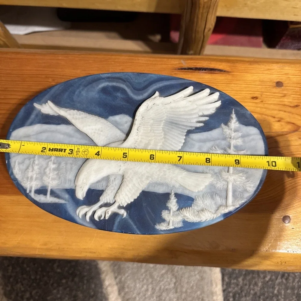 Incolay Stone Eagle Design Trinket Jewelry Box 10
